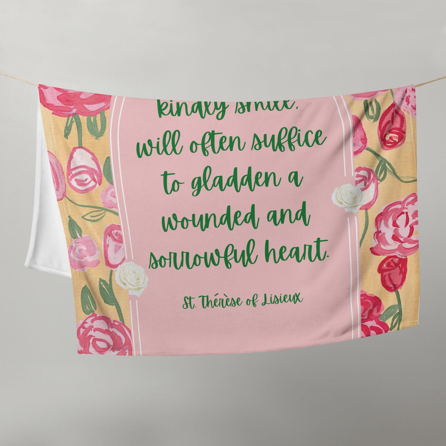 Saint Therese Throw Blanket