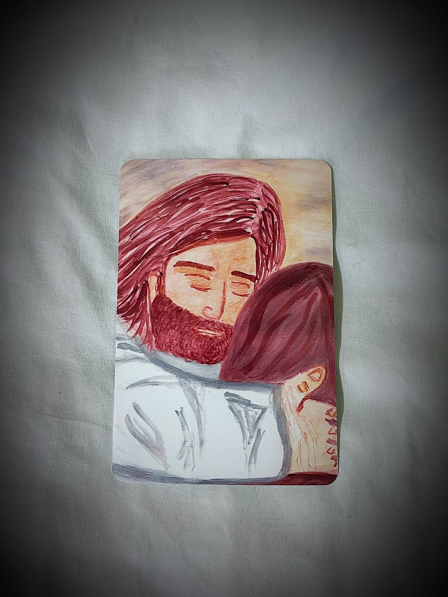 Jesus and His Love prayer card