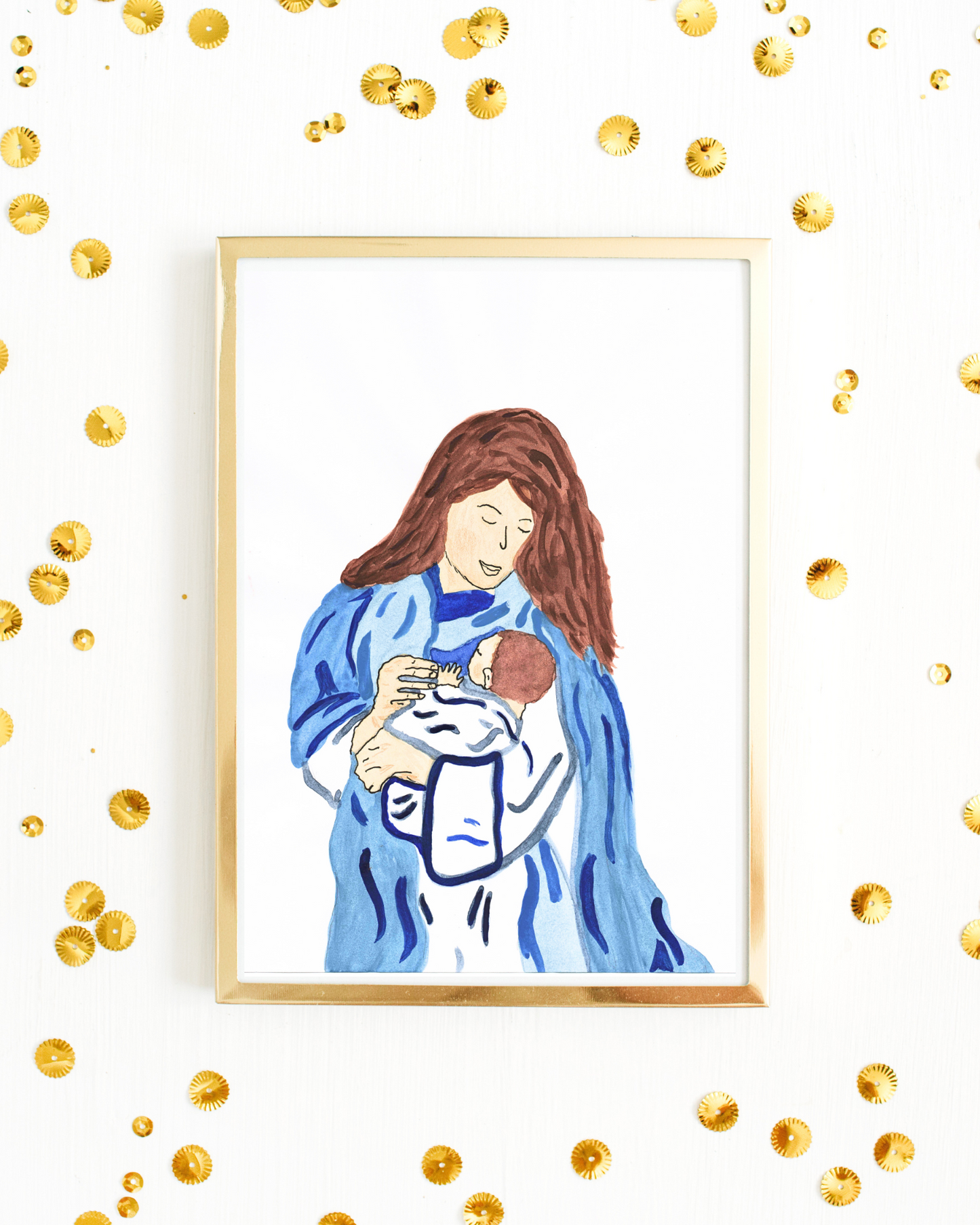 Mary Holding Jesus Physical Print
