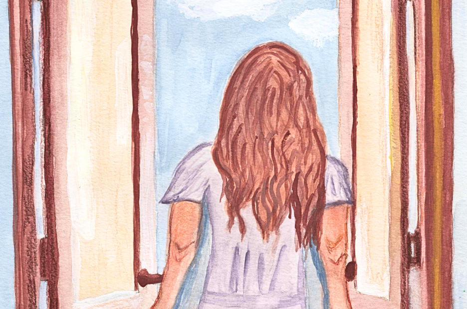 Open Door Watercolor Print