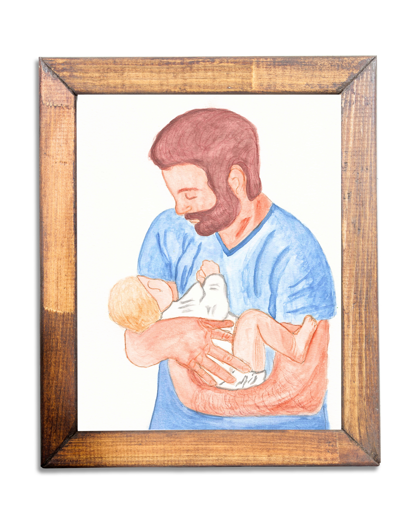 Dad and baby - Father's Day Gift - Physical Print Wall Art