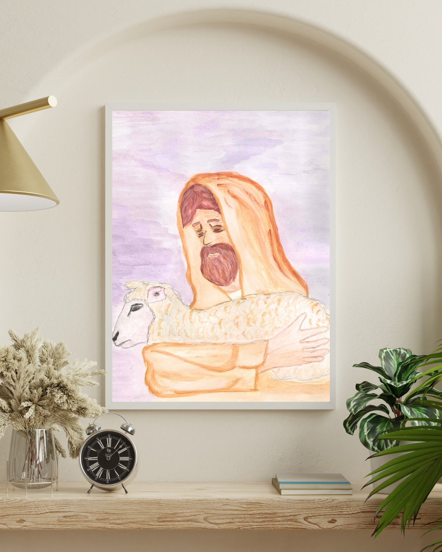 Jesus Good Shepherd Watercolor Print