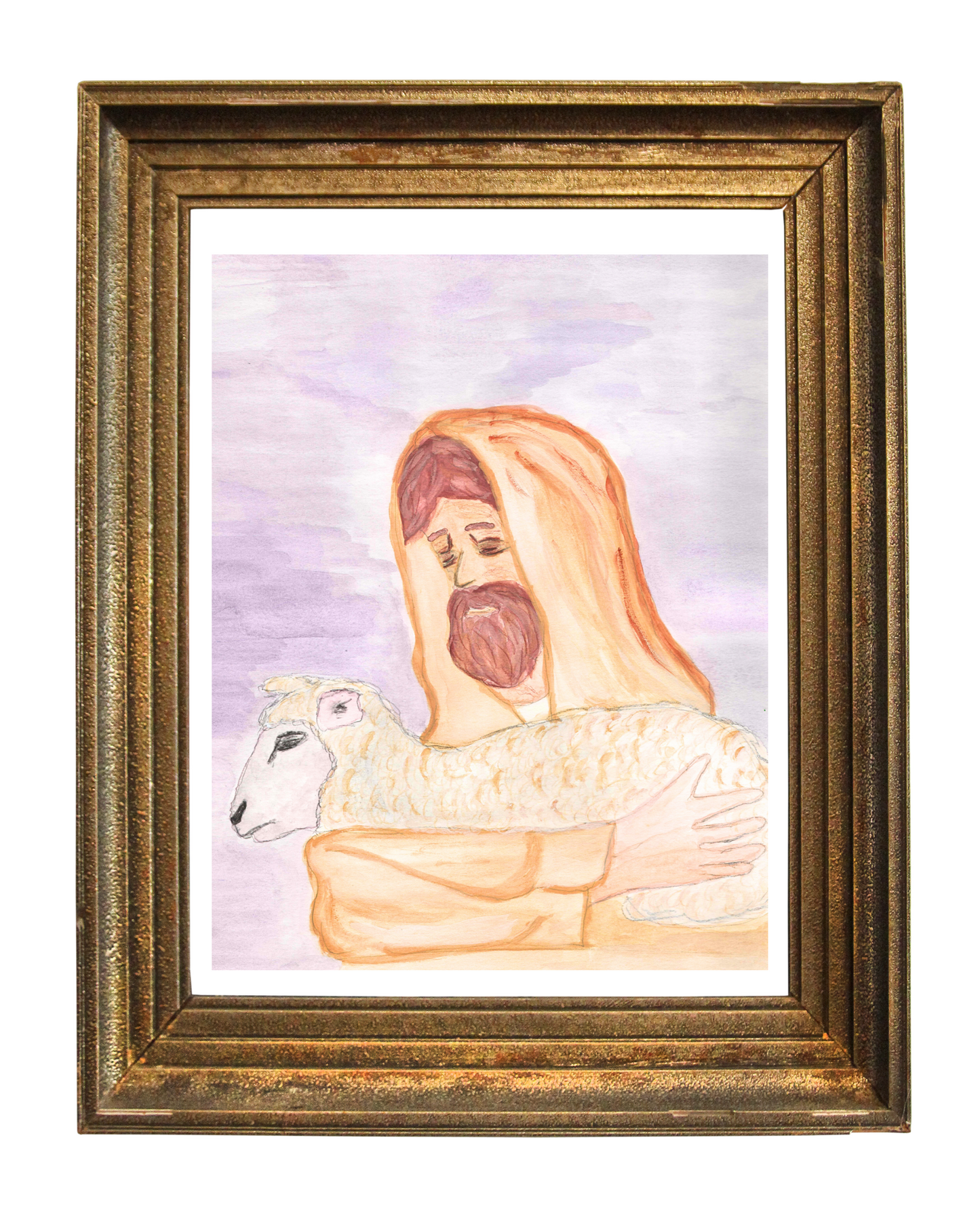 Jesus Good Shepherd Watercolor Print