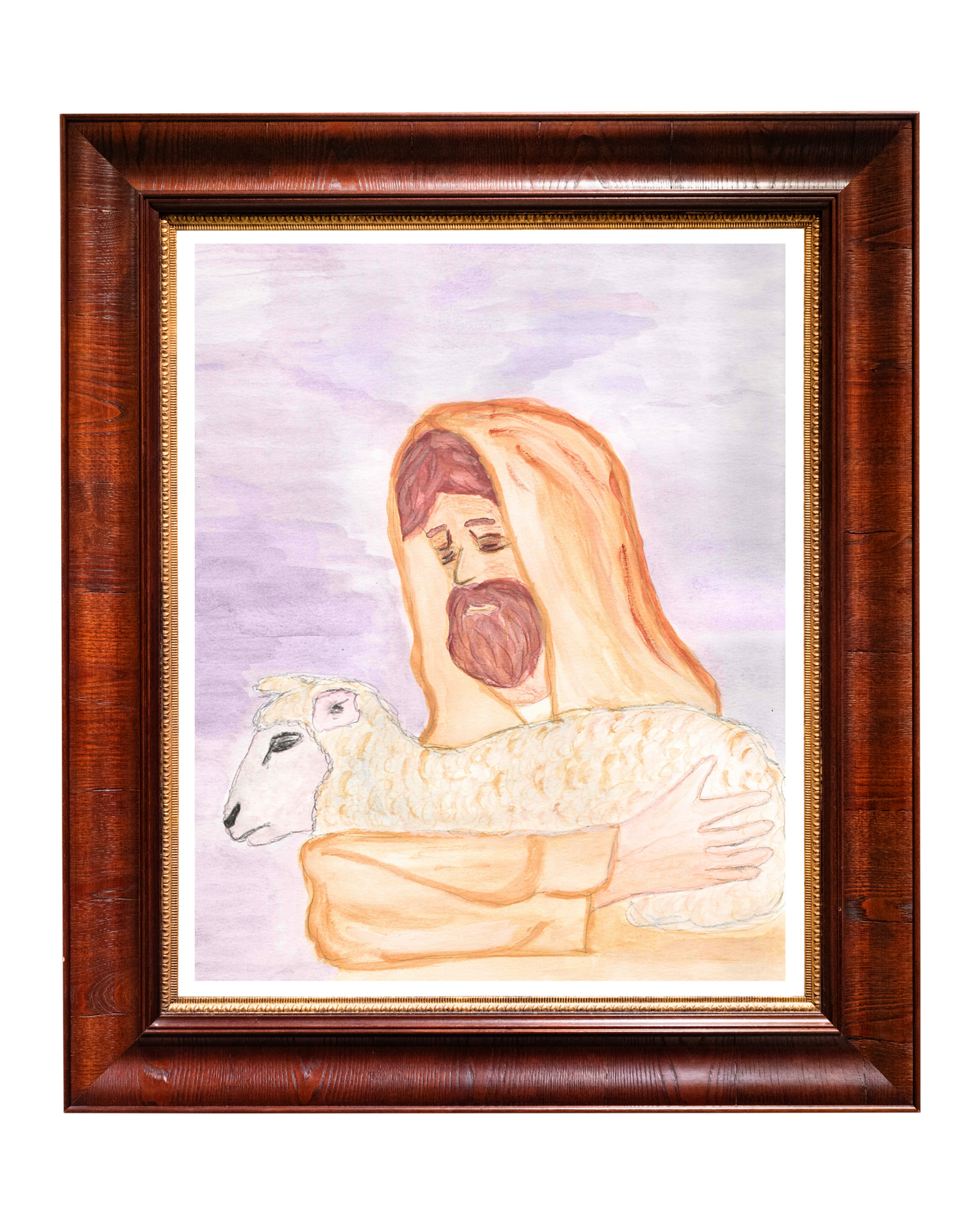 Jesus Good Shepherd Watercolor Print