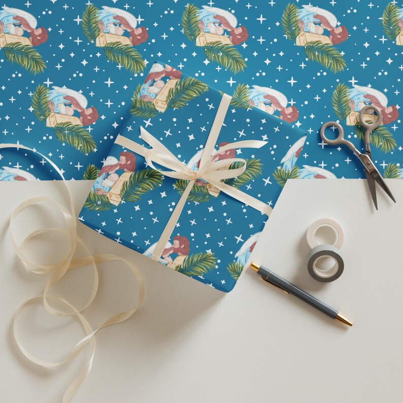 Nativity Scene Wrapping paper sheets