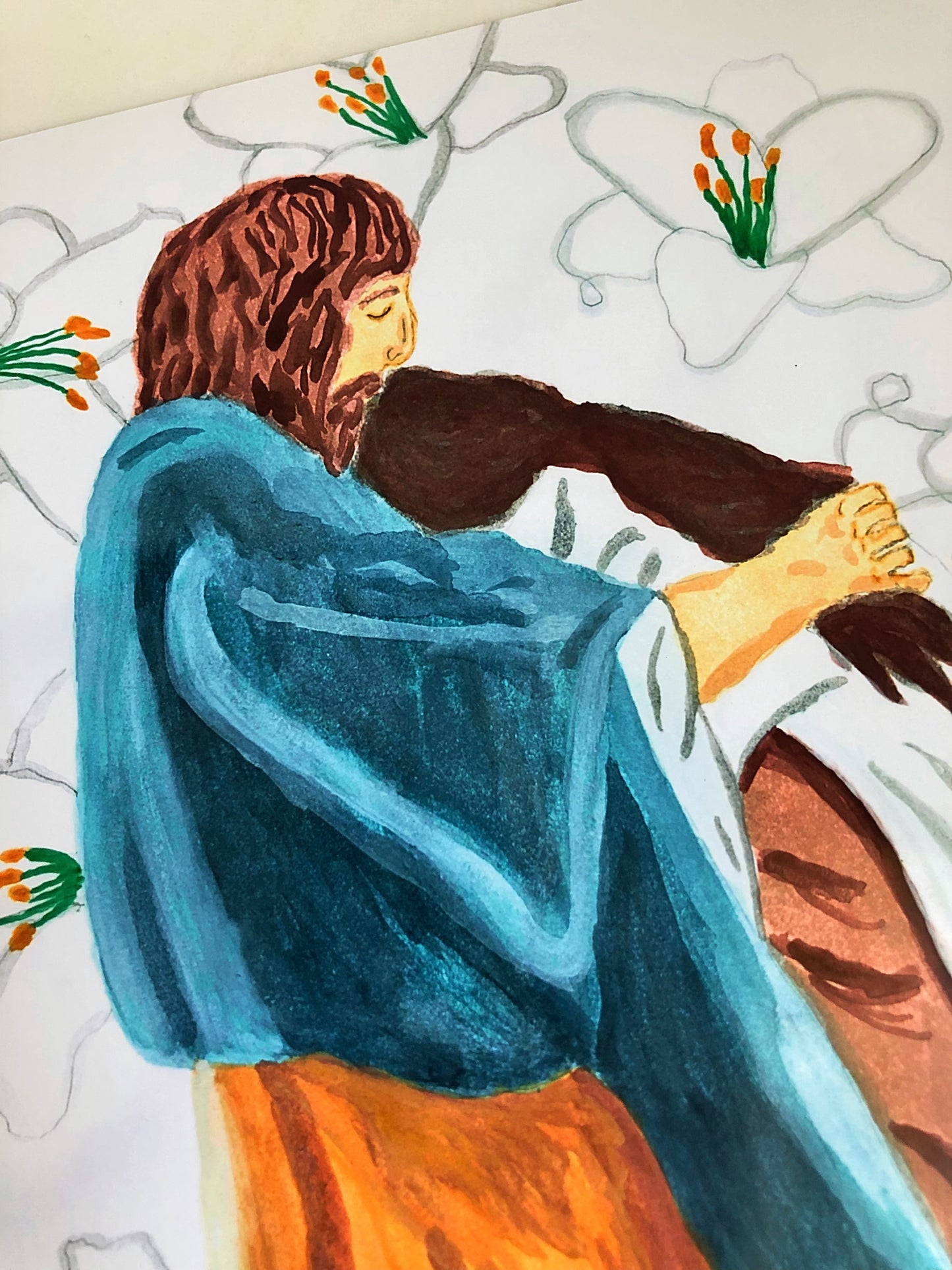Jesus Healing Mary Magdalene Print