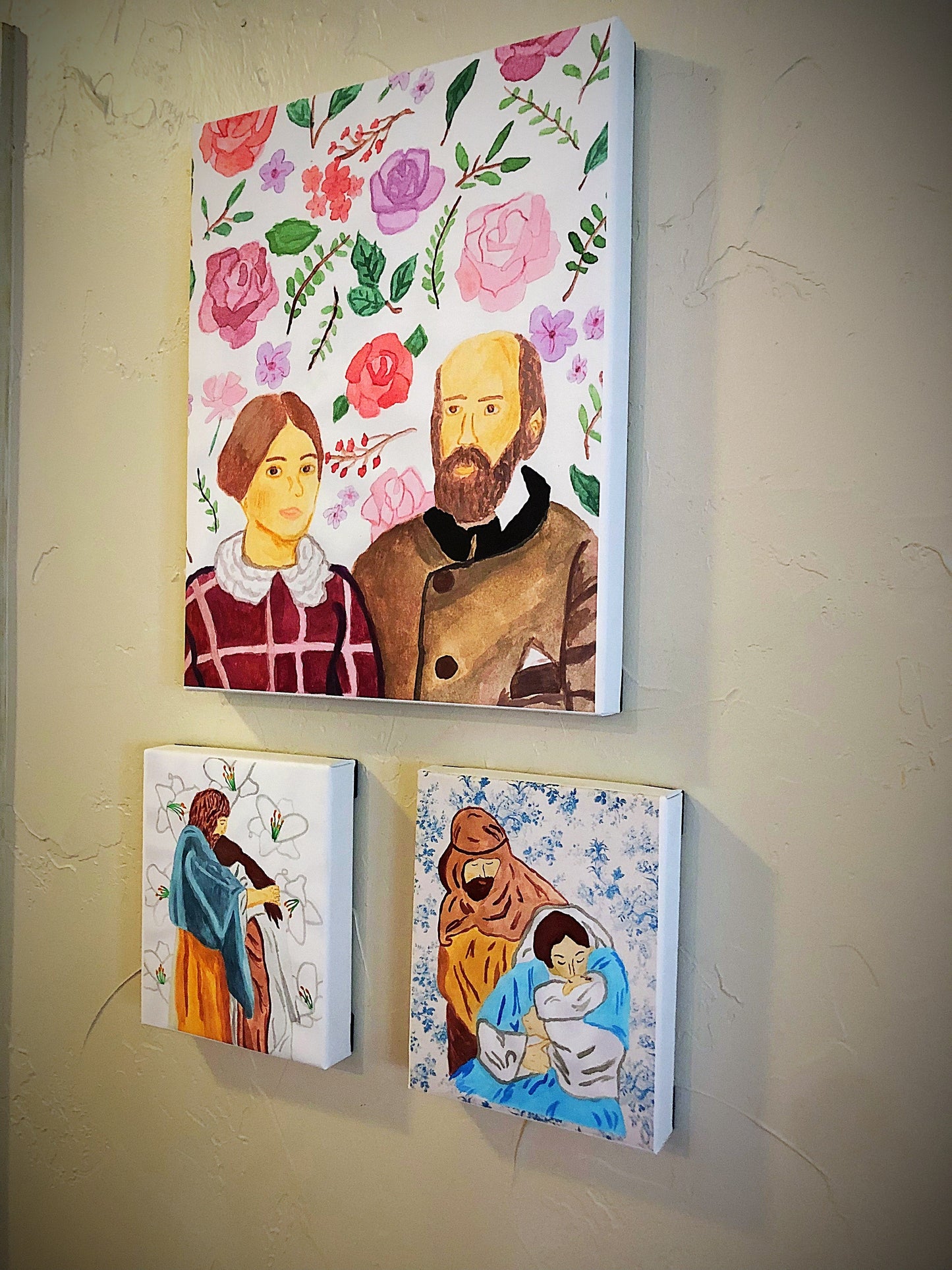 The Holy Family Canvas Board