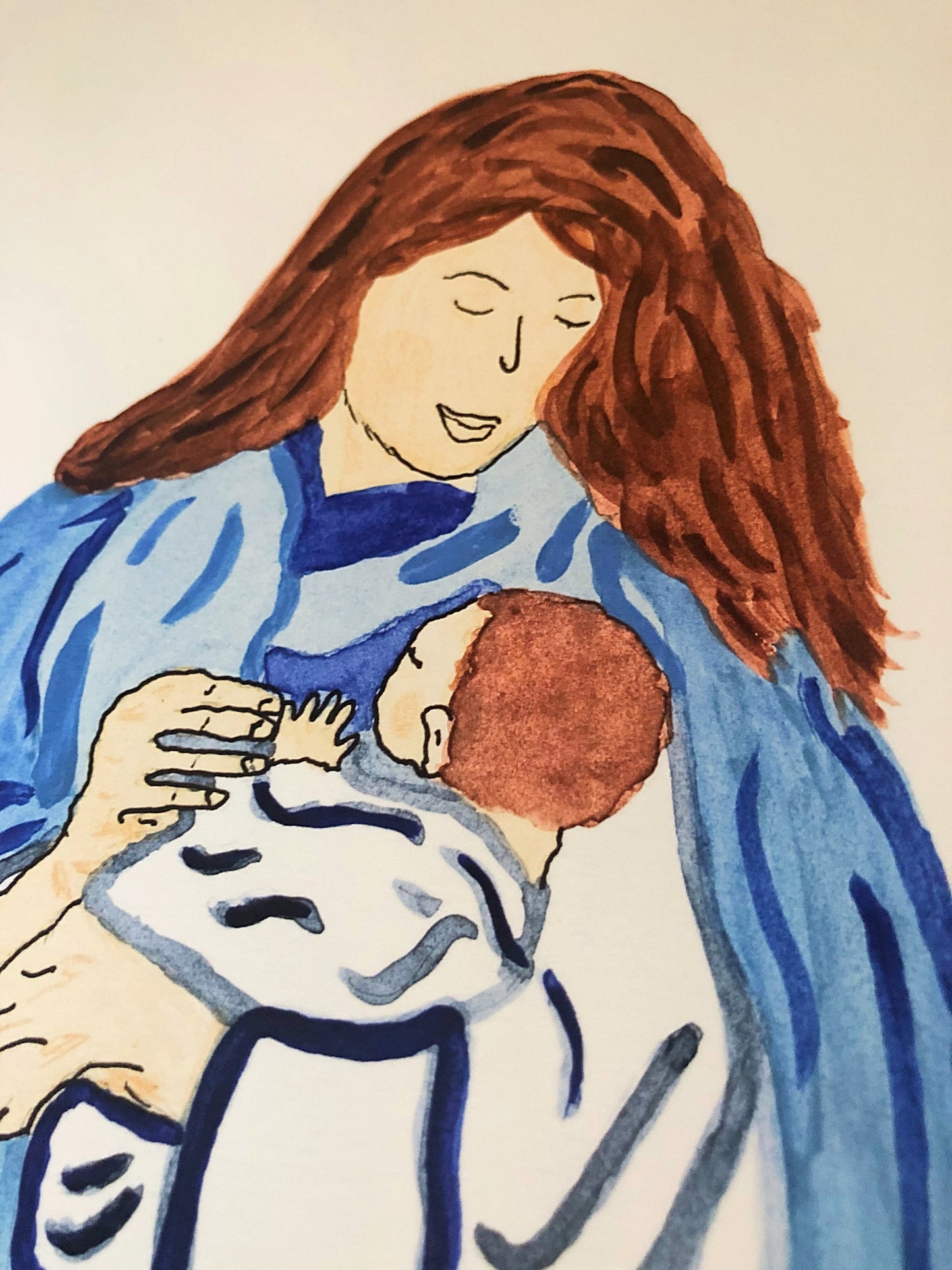 Mary Holding Jesus Physical Print