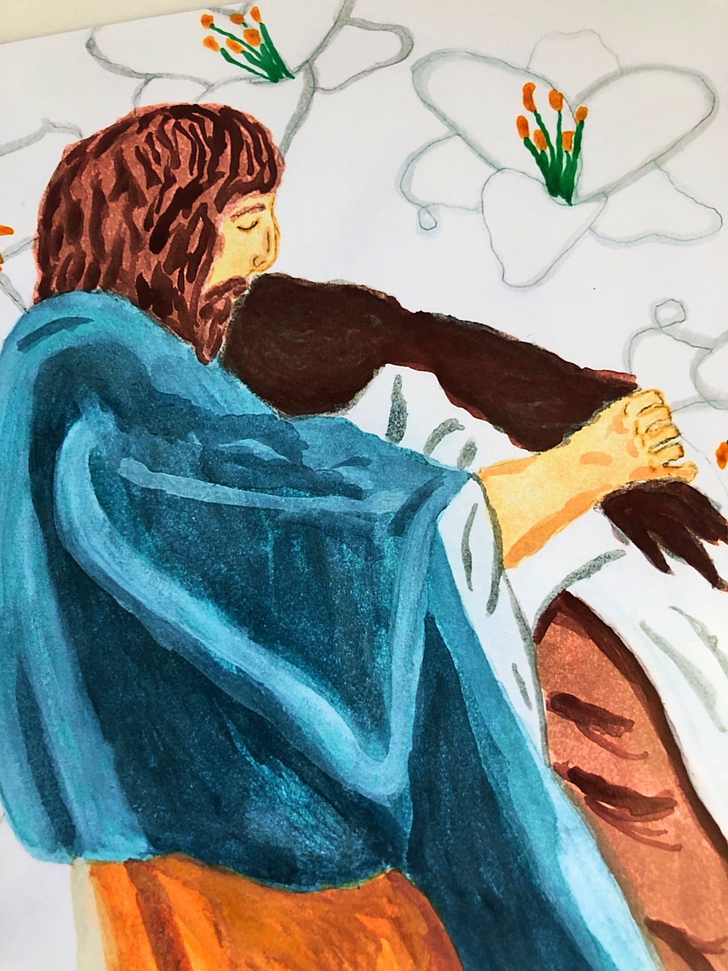 Jesus Healing Mary Magdalene Print