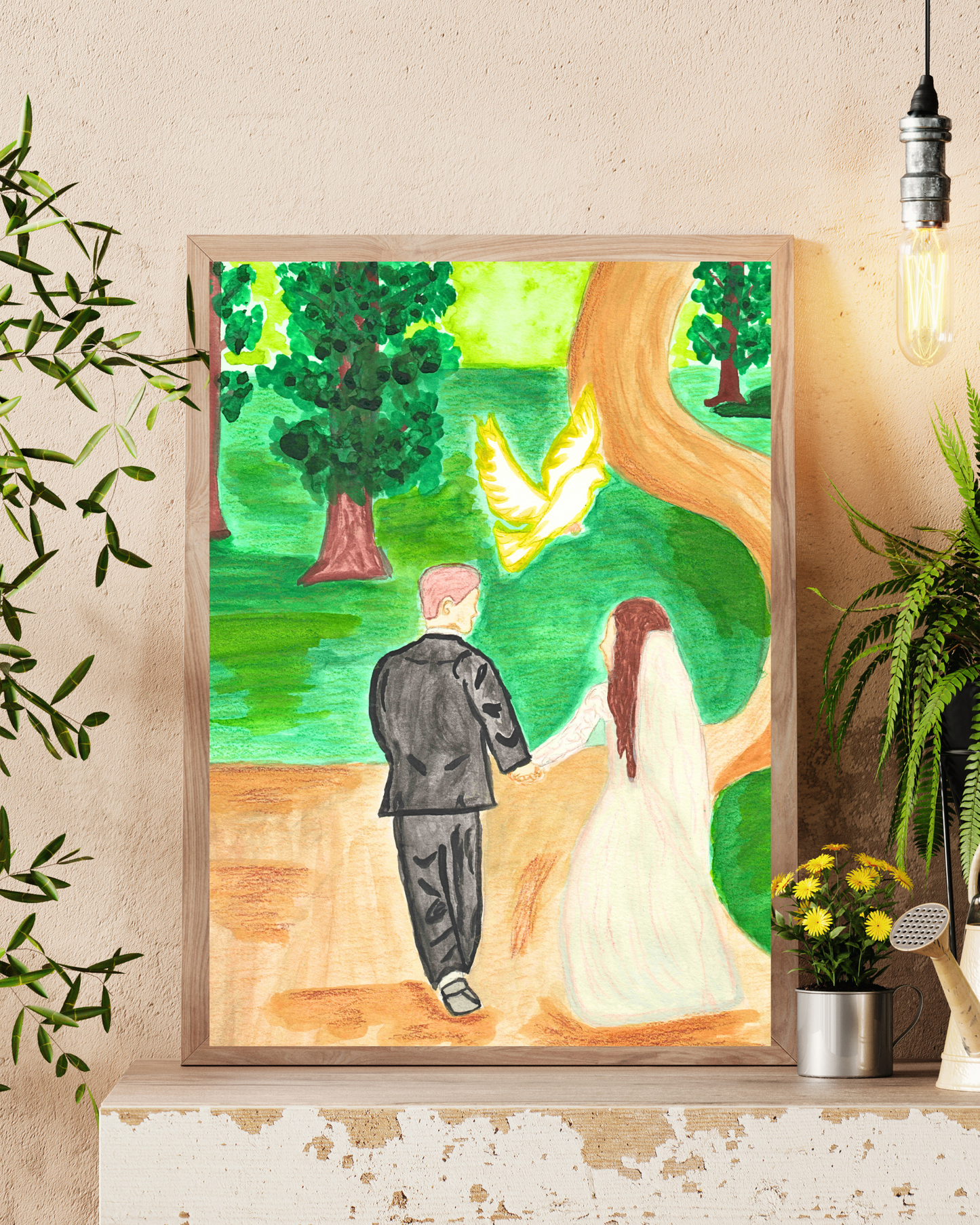Guided by the Holy Spirit Watercolor Print