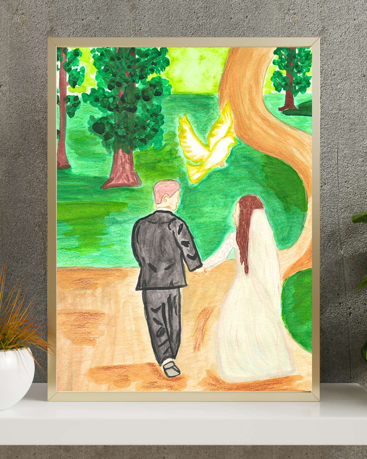 Guided by the Holy Spirit Watercolor Print