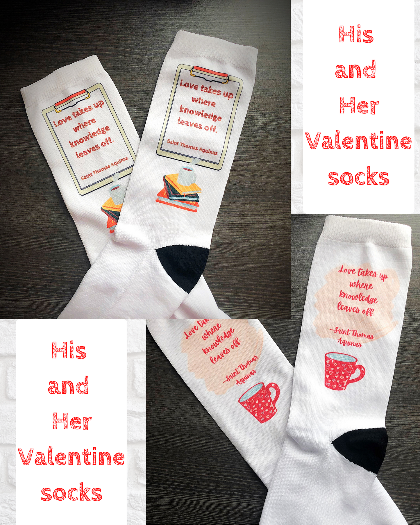 His and Her socks - Catholic couple gift