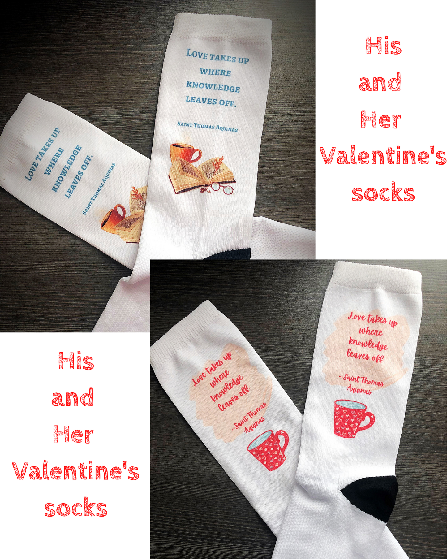 His and Her socks - Catholic couple gift
