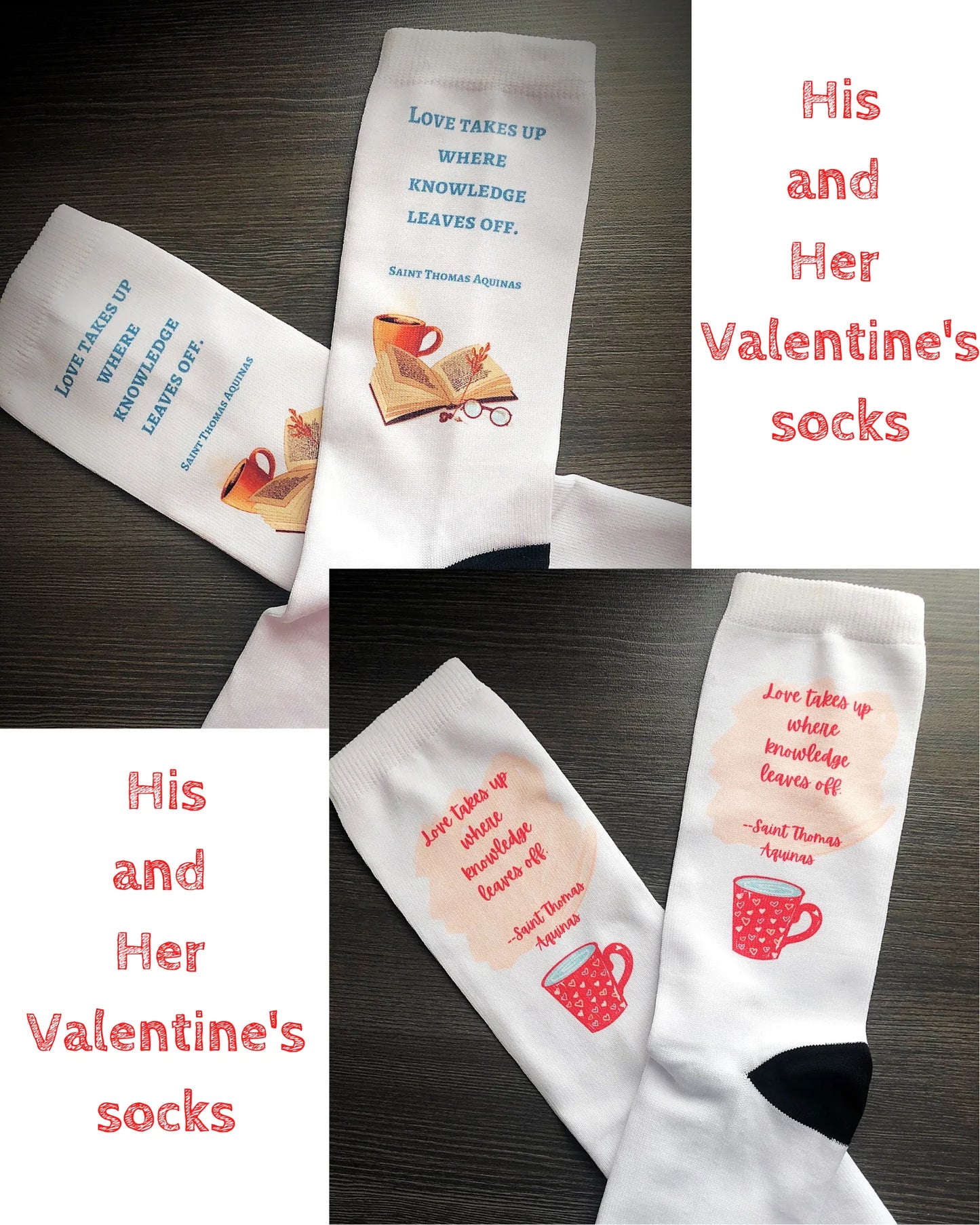 His and Her socks - Catholic couple gift