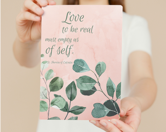 Wedding Gift Physical Print - Saint Theresa of Calcutta quote