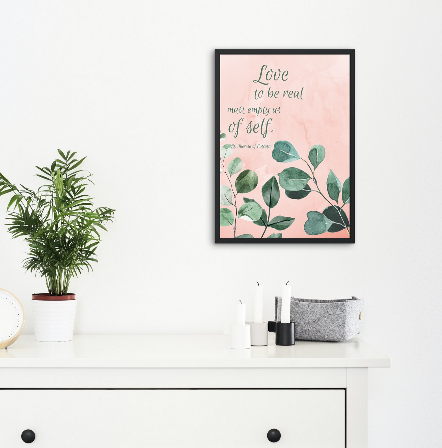 Wedding Gift Physical Print - Saint Theresa of Calcutta quote