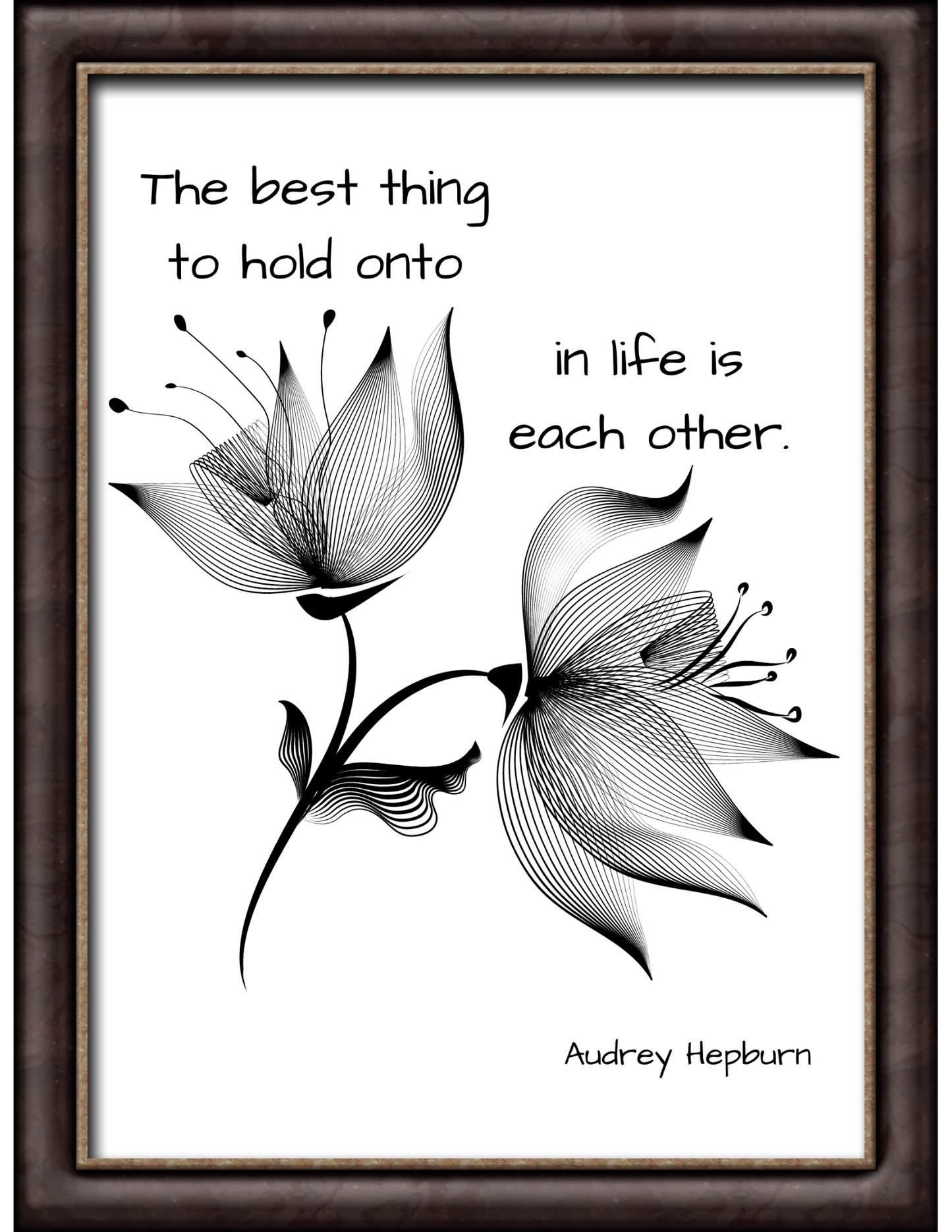 Audrey Hepburn quote - Physical Print Wall Art
