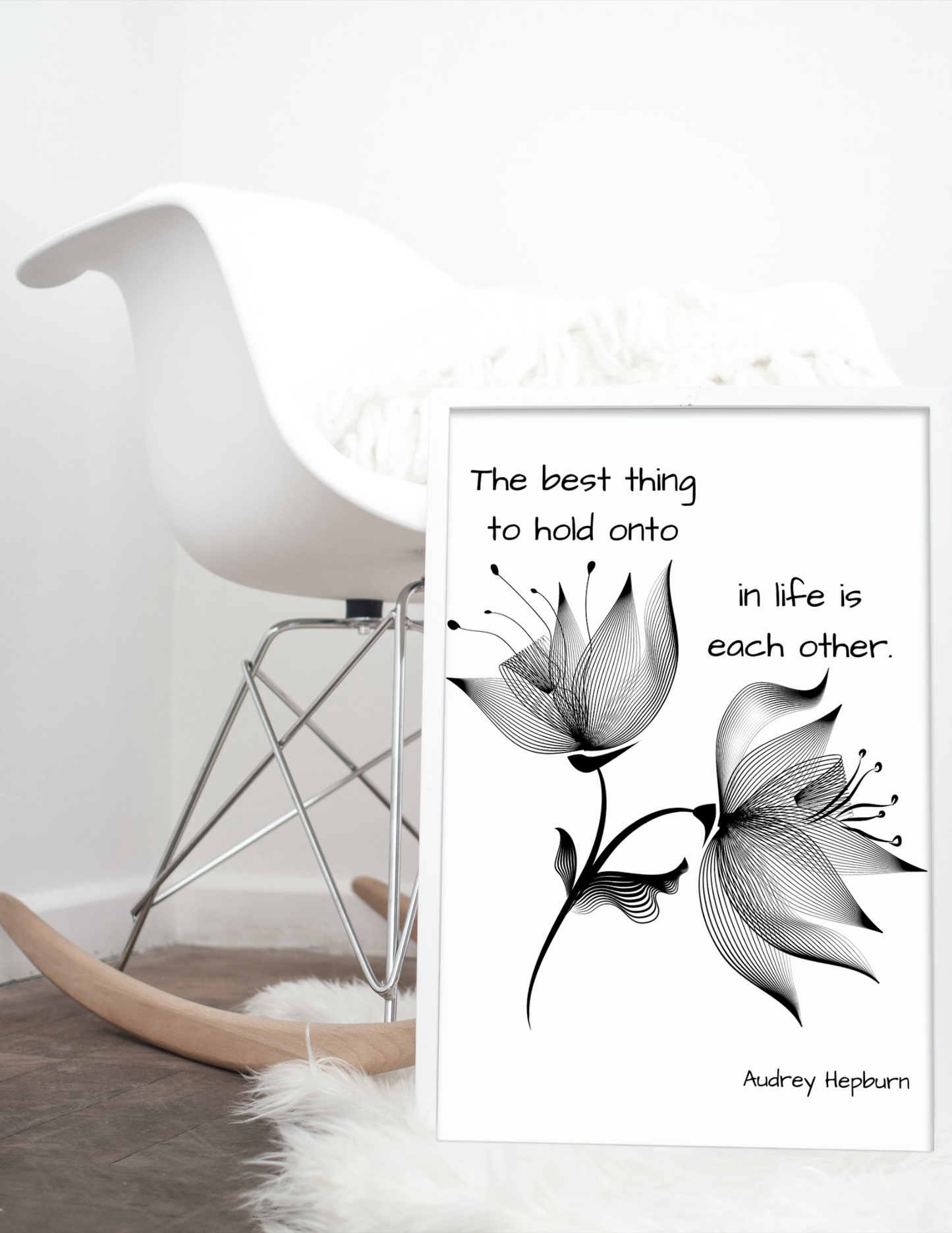Audrey Hepburn quote - Physical Print Wall Art