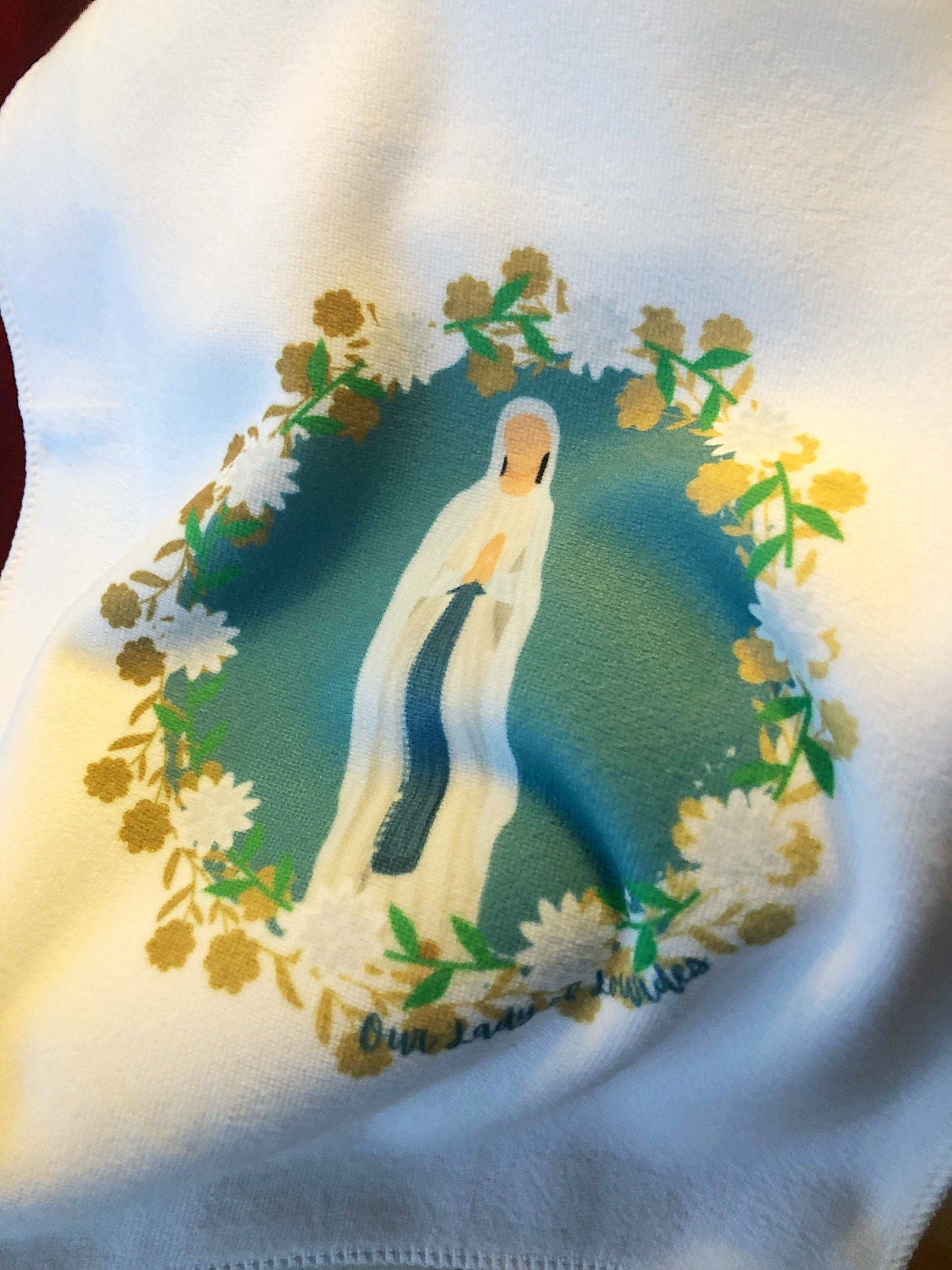 Our Lady of Lourdes decorative kitchen towels