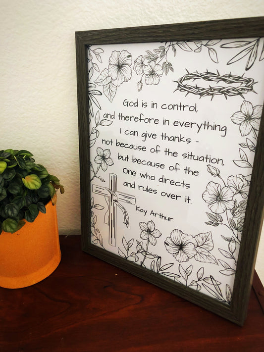 God is in control Physical Print - Catholic Wall Art