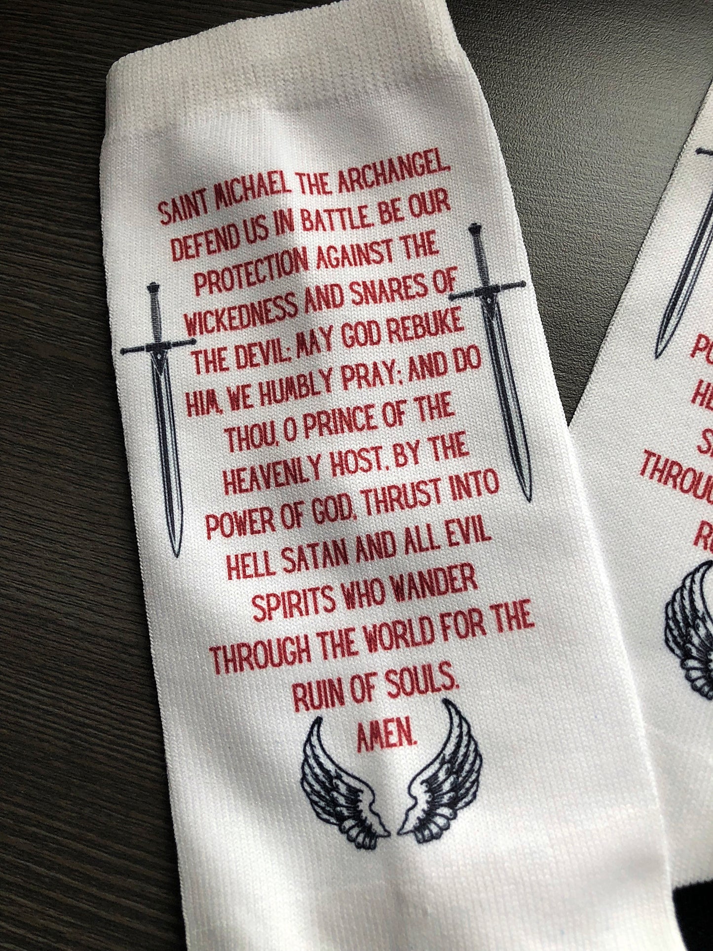 Saint Michael the Archangel Men’s socks