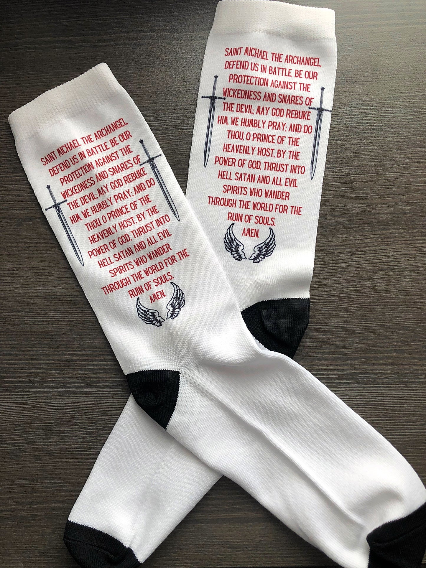 Saint Michael the Archangel Men’s socks