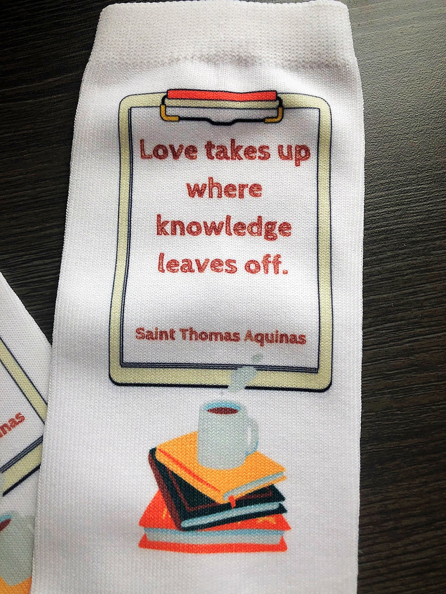 Catholic Men's socks - St. Thomas Aquinas quote