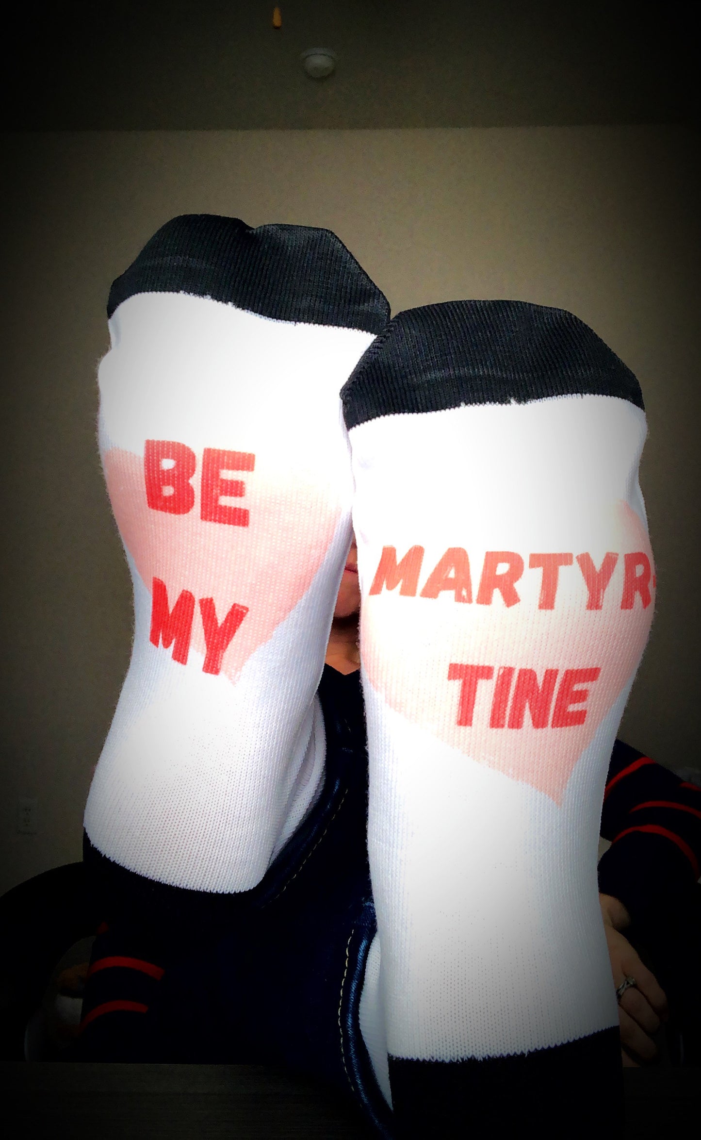 Be my Martyr-tine His and Her socks - Catholic couple gift