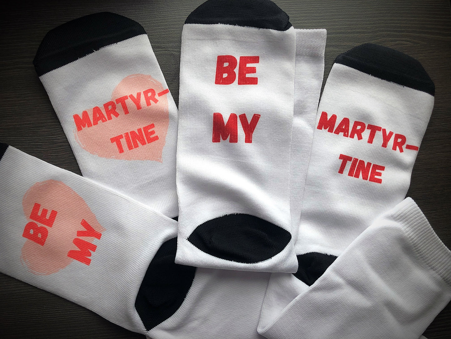 Be my Martyr-tine His and Her socks - Catholic couple gift