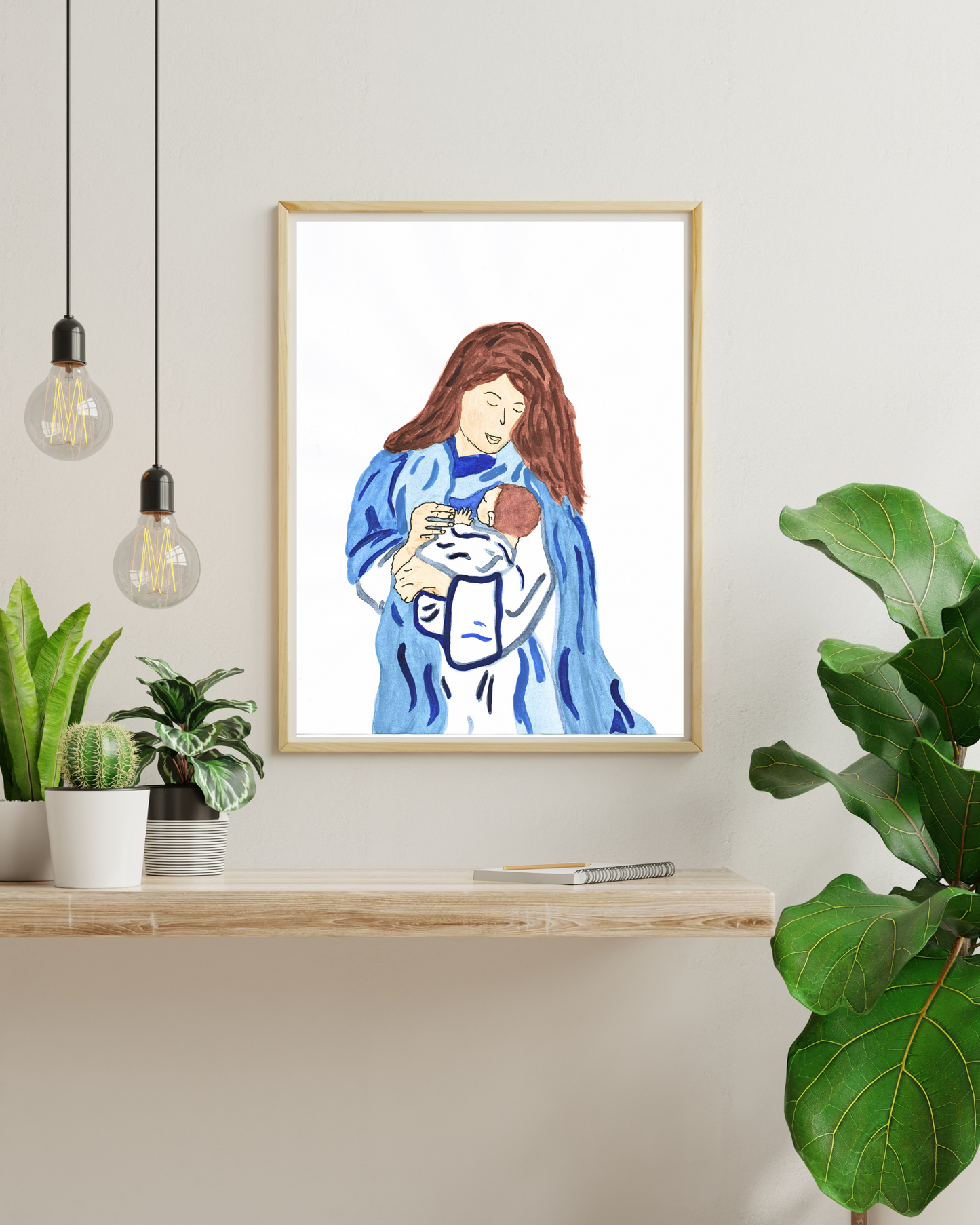 Mary Holding Jesus Physical Print