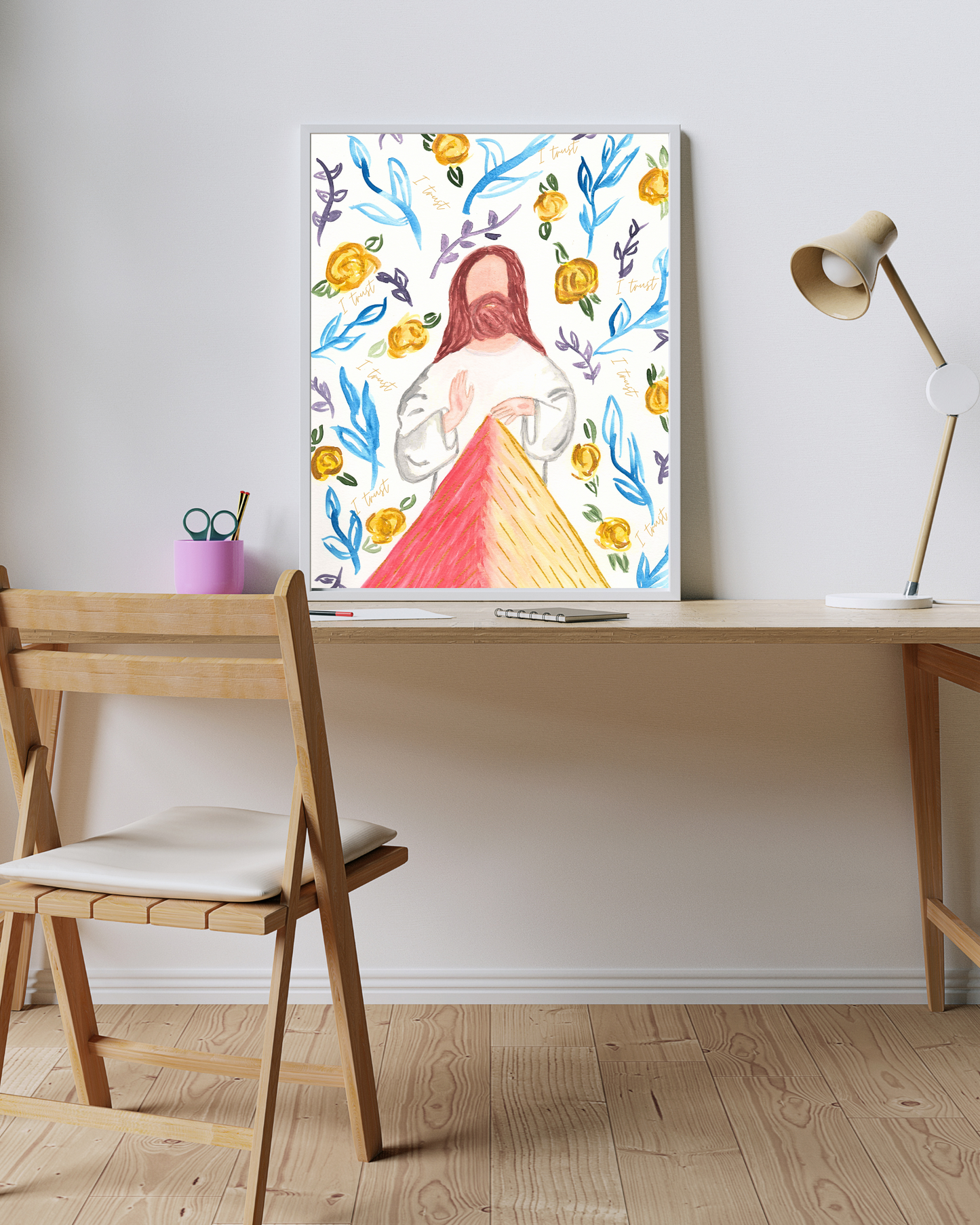 Divine Mercy Print - Watercolor Painting - Catholic Birthday Gift