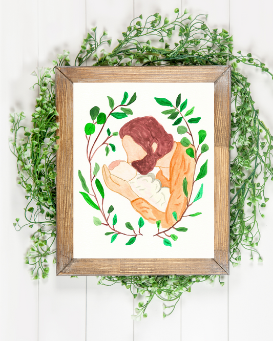 Jesus Christ Kissing Baby miscarriage print