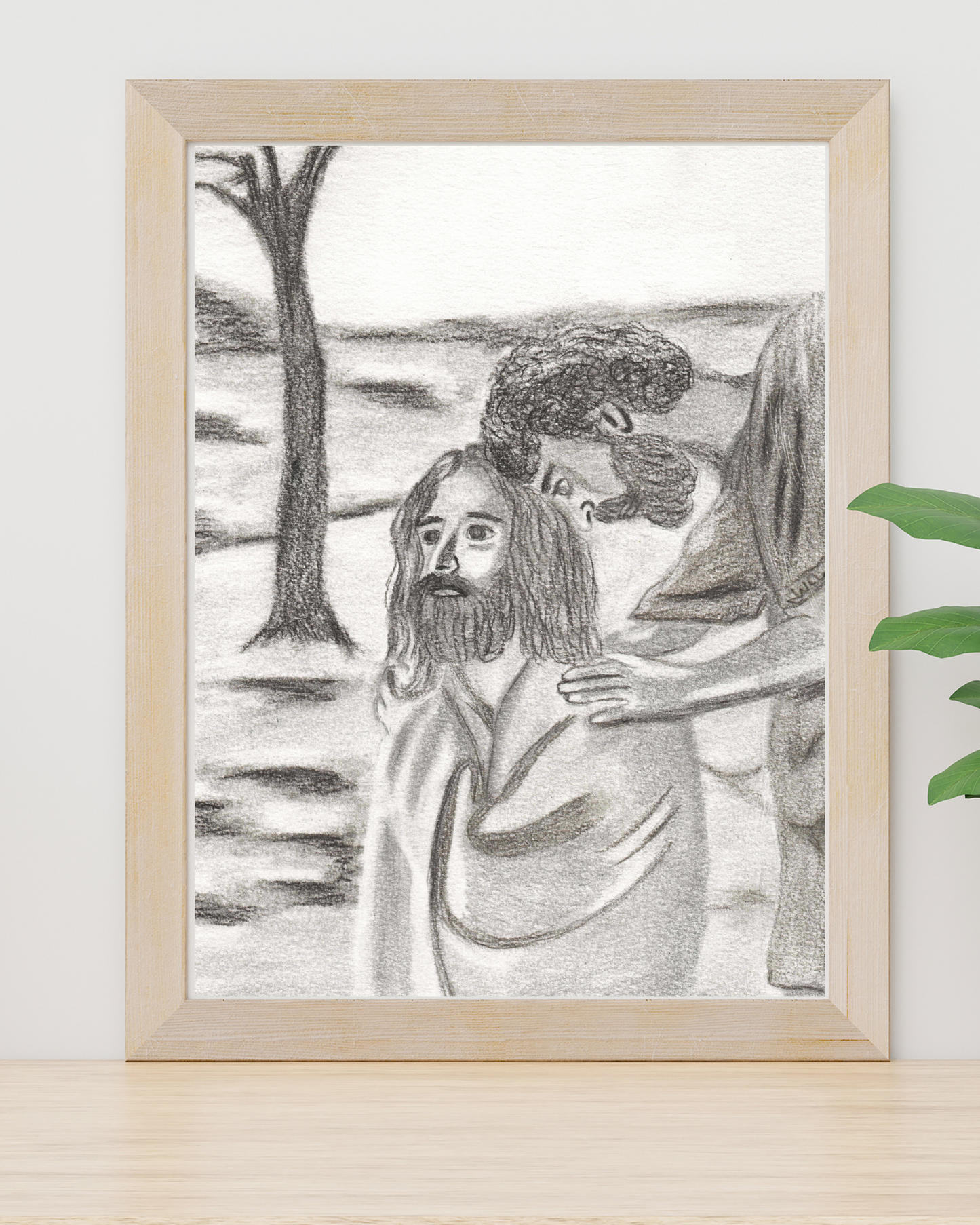John Comforts Jesus Fine Art Print