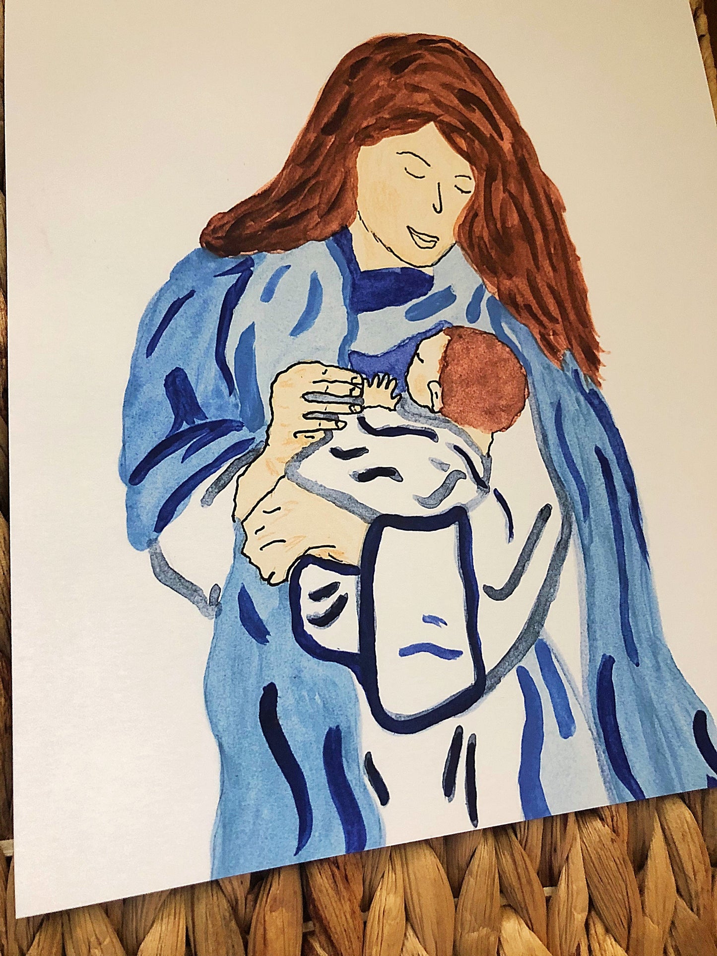 Mary Holding Jesus Physical Print