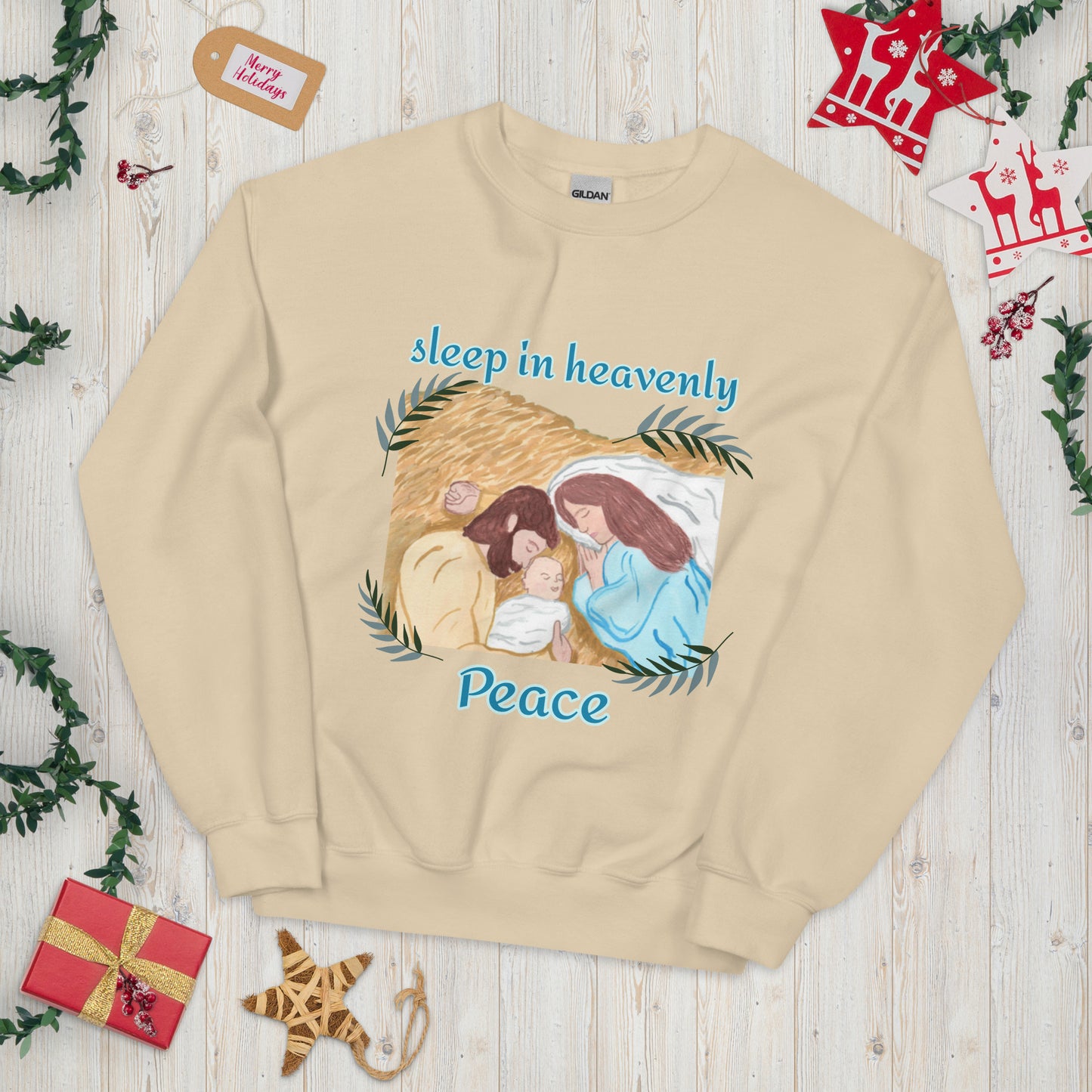 Sleep in Heavenly Peace Christmas Unisex Sweatshirt