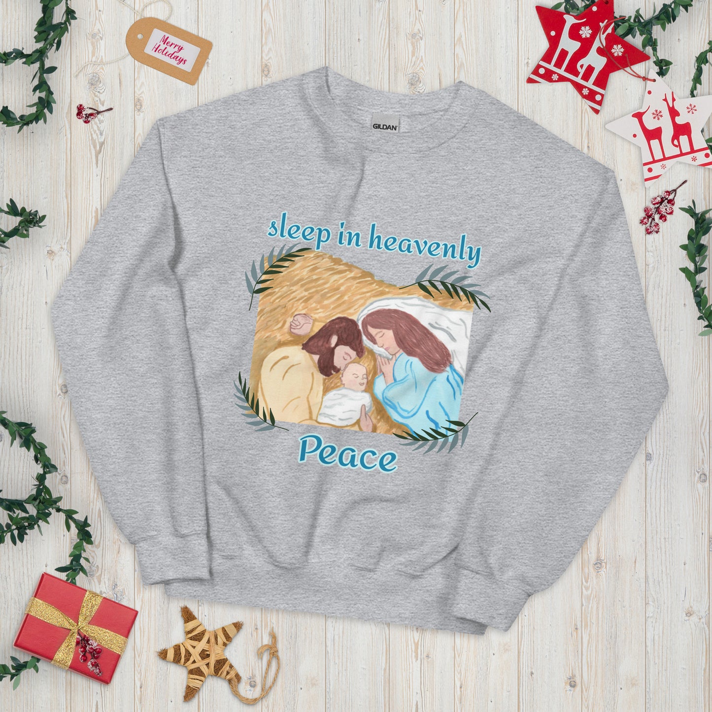 Sleep in Heavenly Peace Christmas Unisex Sweatshirt