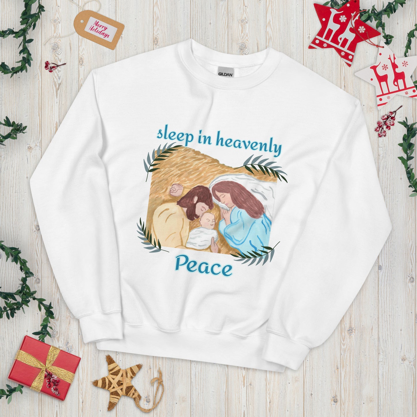 Sleep in Heavenly Peace Christmas Unisex Sweatshirt