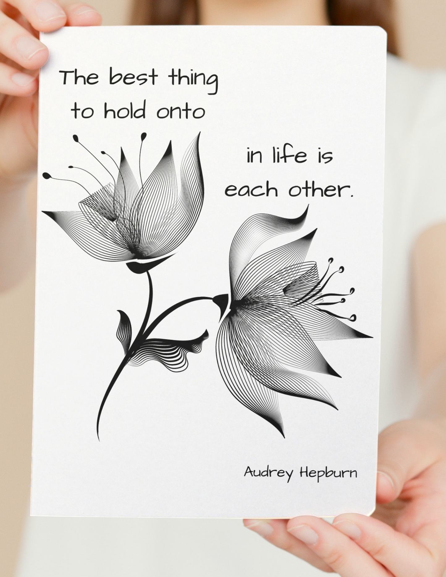 Audrey Hepburn quote - Physical Print Wall Art