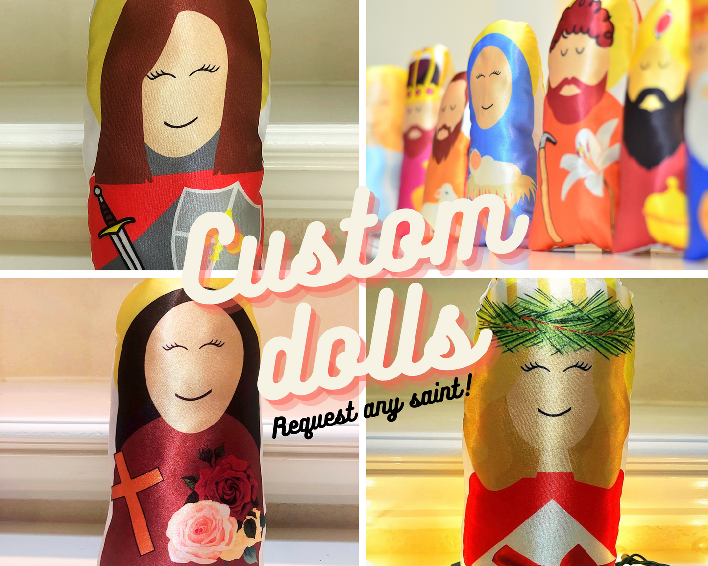 Custom Stuffed Saint Dolls (add customization at checkout in notes)