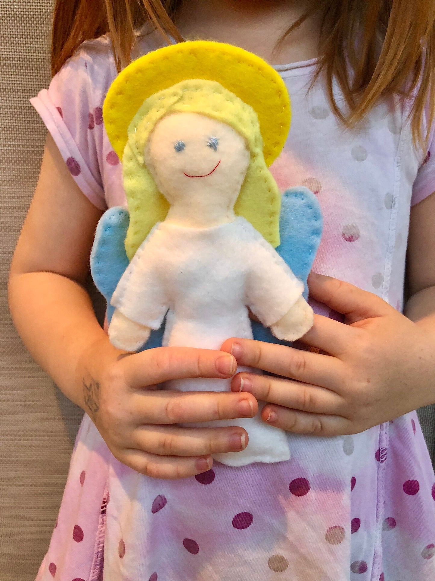 Guardian Angel Felt Doll - First Communion Gift