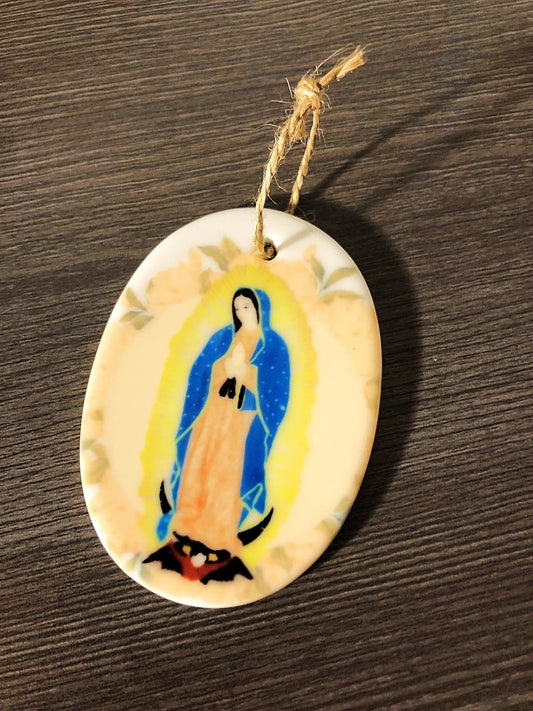 Our Lady of Guadalupe ceramic ornament